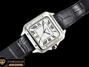 CAR0429D - Santos De Cartier 2018 Mens SSLE (Blk) Wht Swiss Qtz - 05.jpg